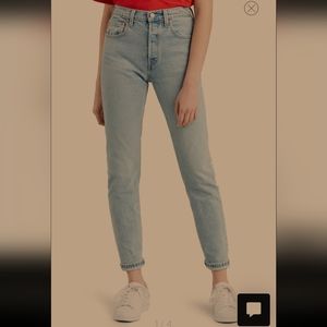 Levi's 501 skinny jeans in light wash